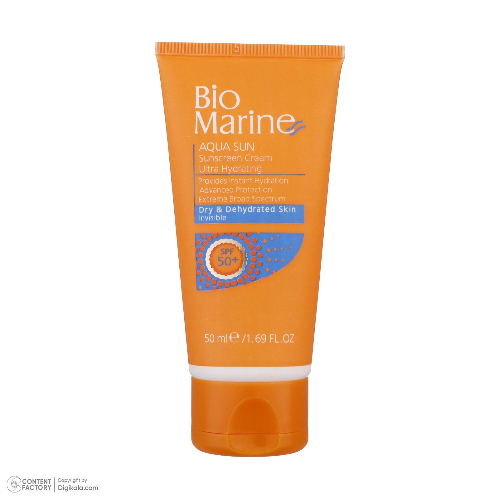 کرم ضدآفتاب بی‌رنگ بایومارین SPF50 مدل AQUA SUN، مناسب پوست‌های خشک، حجم 50 میلی‌لیتر -  - 12