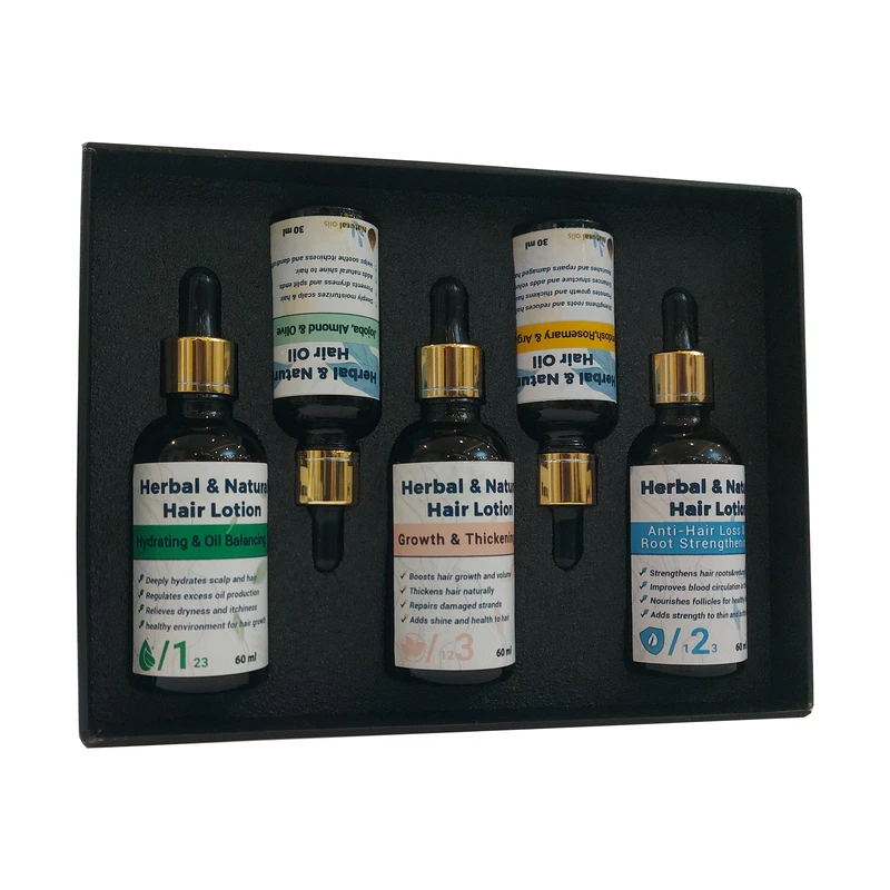 عکس شماره 2 : روغن-ریزش و تقویت کننده مو سر هربال مدل hn حجم 240 میلی لیتر بسته 5 عددی