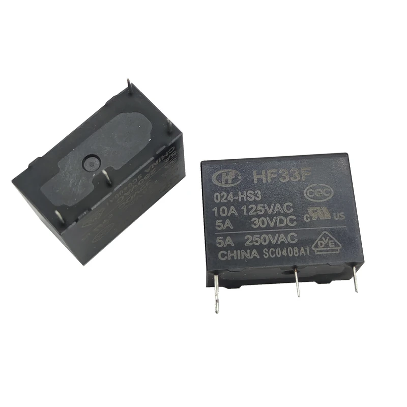 رله الکترونیکی 24 ولت 5 آمپر هونگفا مدل HF33F/024-HS3 بسته 2 عددی