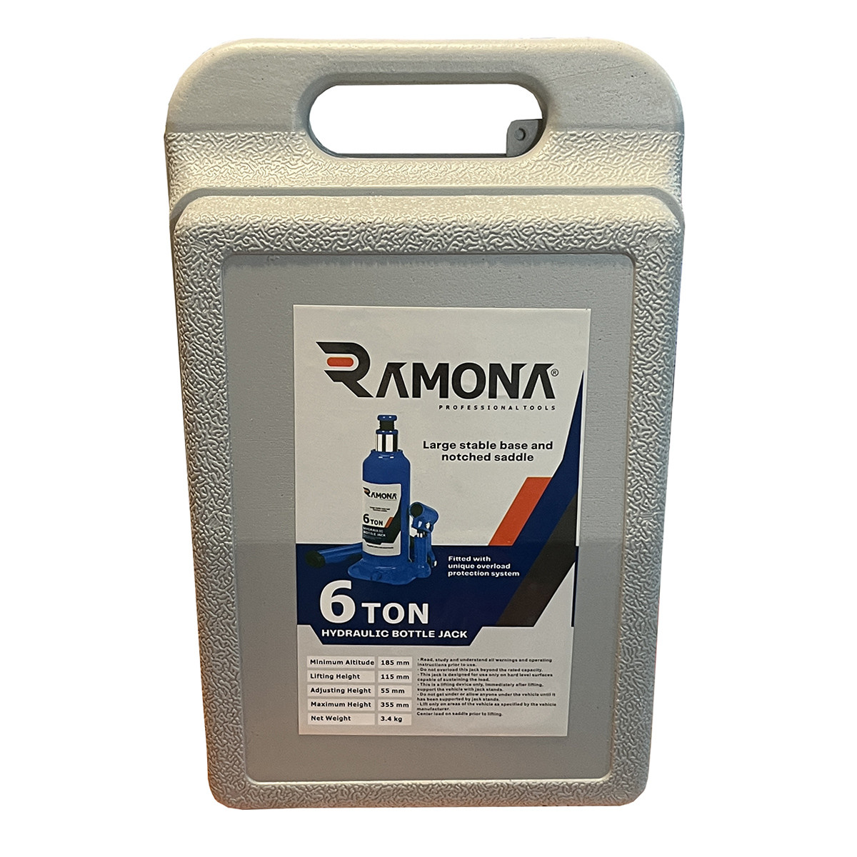 جک هیدرولیک خودرو رامونا مدل T6 ظرفیت 6 تن