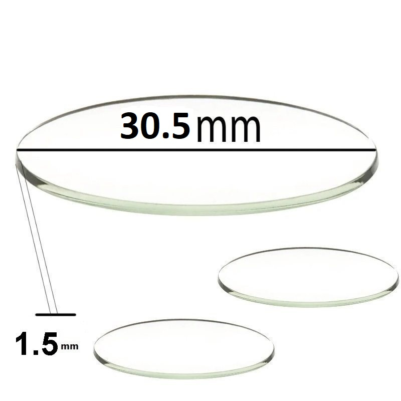 شيشه ساعت مچی مدل 30-30.5-31 بسته سه عددي