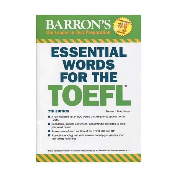 کتاب Essential Words for TOEFL 7th Edition اثر Steven J. Matthiesen انتشارات Barrons