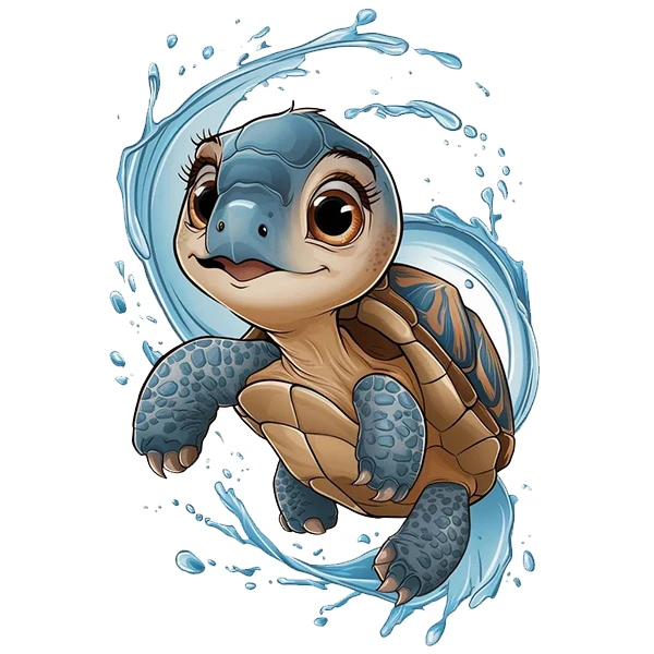 استیکر پارچه و لباس پاد آفرین طرح لاک پشت کد 1901