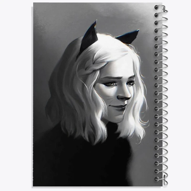 دفتر ژورنال نویسی 50 برگ خندالو مدل نقطه ای طرح سریال ونزدی Wednesday کد 25195