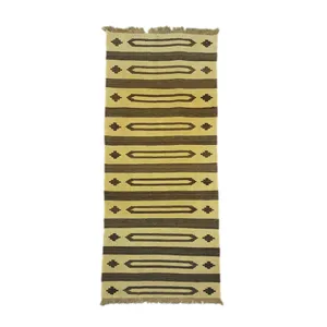 گلیم دستبافت دو متری طرح خود رنگ مدرن کد 200801