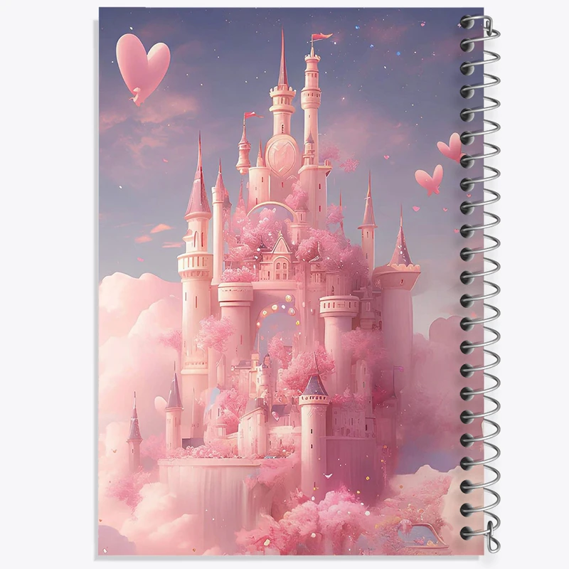 دفتر مشق 100 برگ خندالو طرح قصر صورتی کد N4718