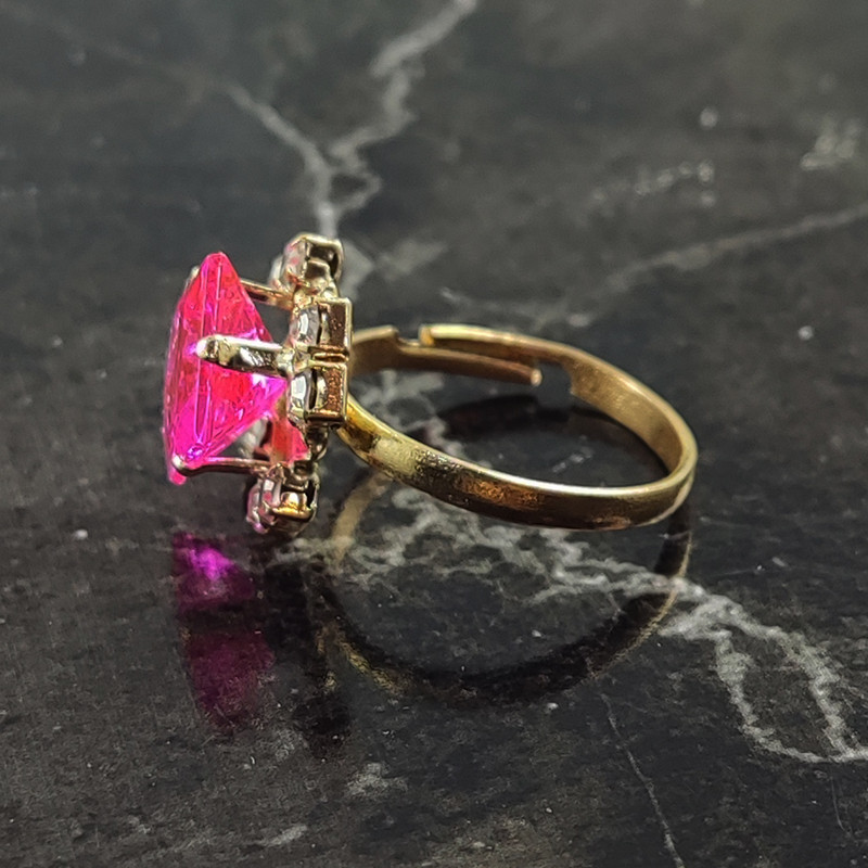 انگشتر دخترانه سلین کالا مدل کوارتز طرح الماس کد COD-16