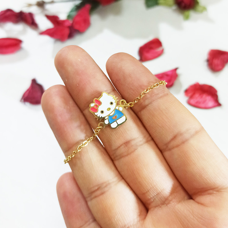 دستبند دخترانه سلین کالا مدل گربه کد ce-As40 دستبند دخترانه سلین کالا مدل گربه کد ce-As40