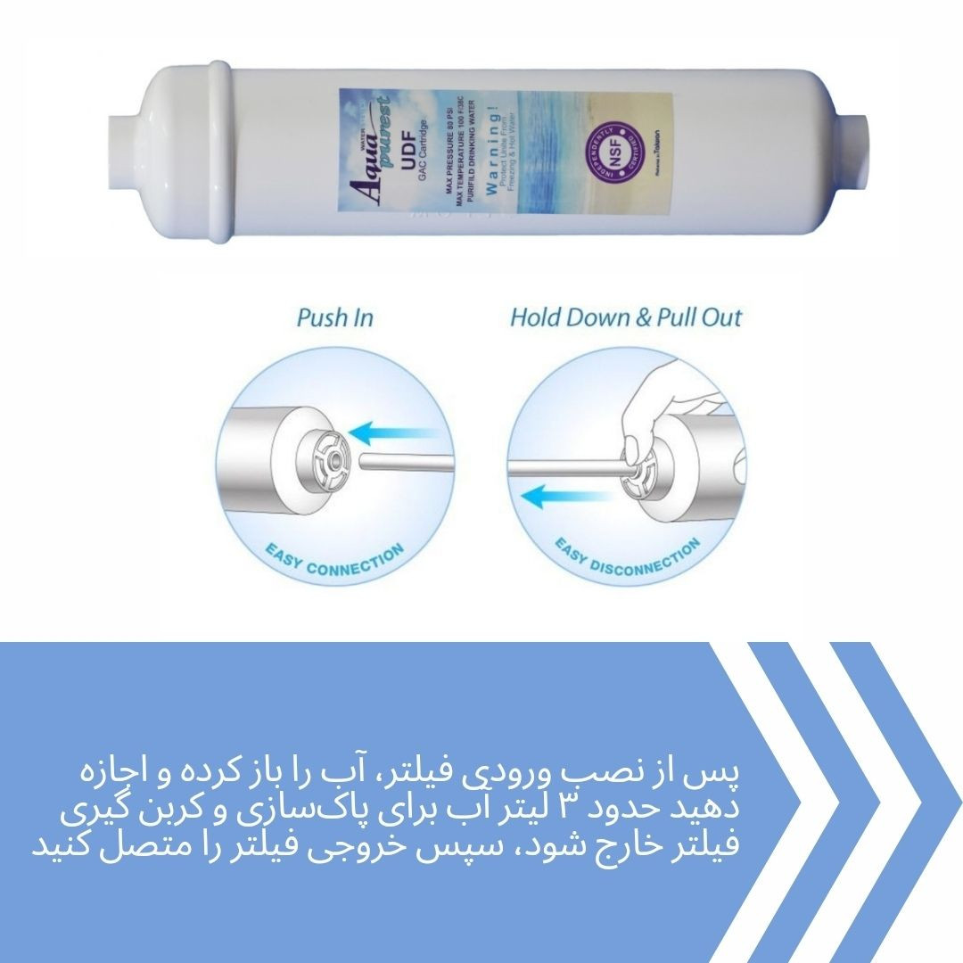 فیلتر یخچال ساید بای ساید آکوا پیورست مدل COCONUT SHELL 2500G مجموعه 5 عددی