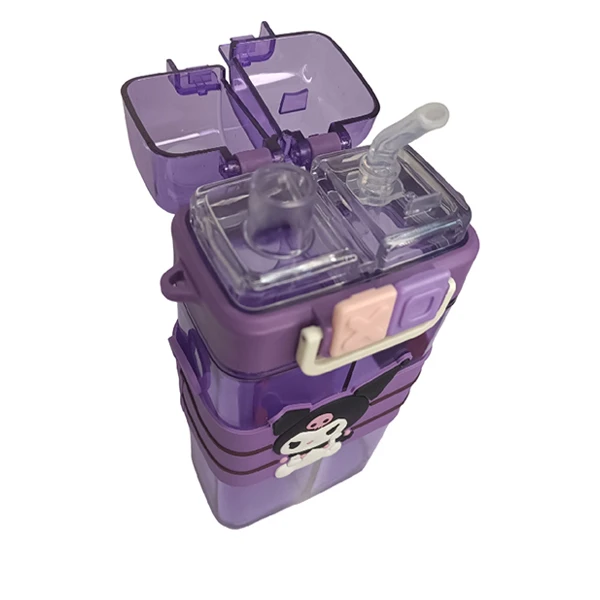 عکس شماره 3 : قمقمه کودک طرح دو مخزنه مدل کرومی گنجایش 0.5 لیتر