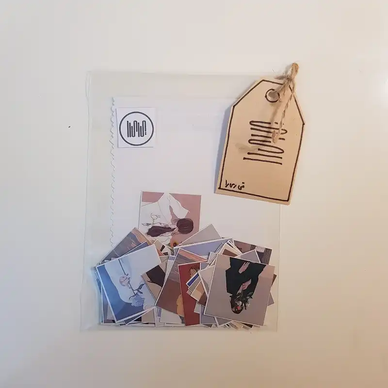 برچسب مدل اسکرپ بوک بولت ژورنال طرح دختر مینیمال مجموعه 48 عددی