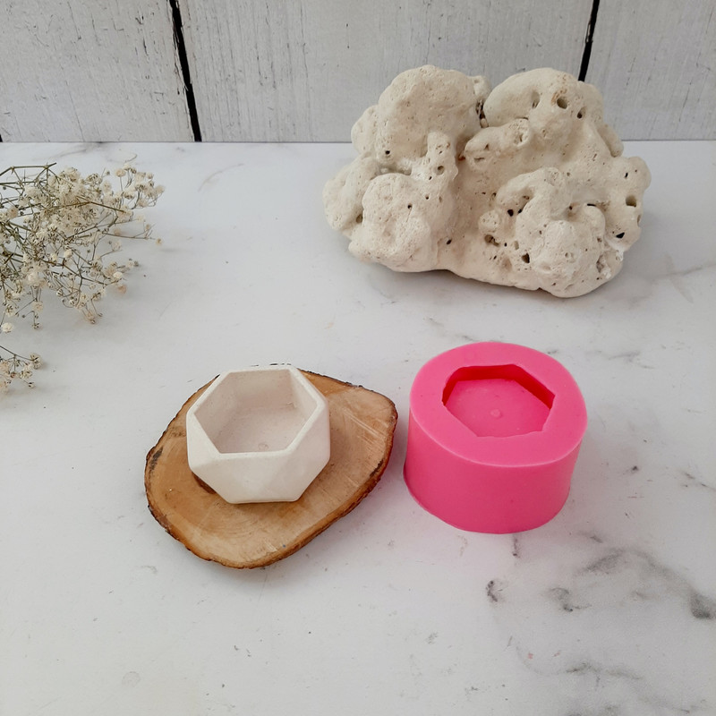 قالب شمع طرح شش ضلعی