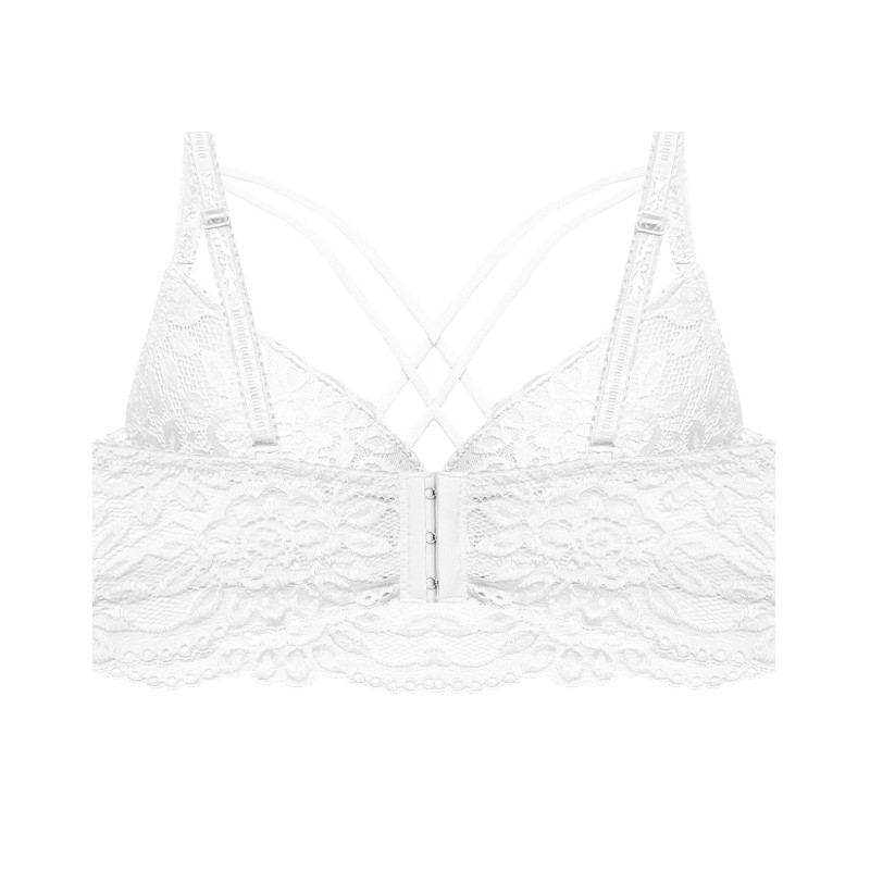 سوتین زنانه مدل اسفنجی دکلته هارنس دوبل گیپور جکدار کاپ B کد 685792