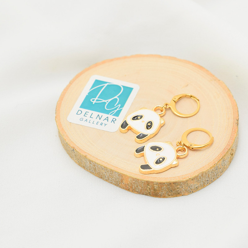 گوشواره دخترانه دلنار گالری مدل پاندا گوشواره دخترانه دلنار گالری مدل پاندا