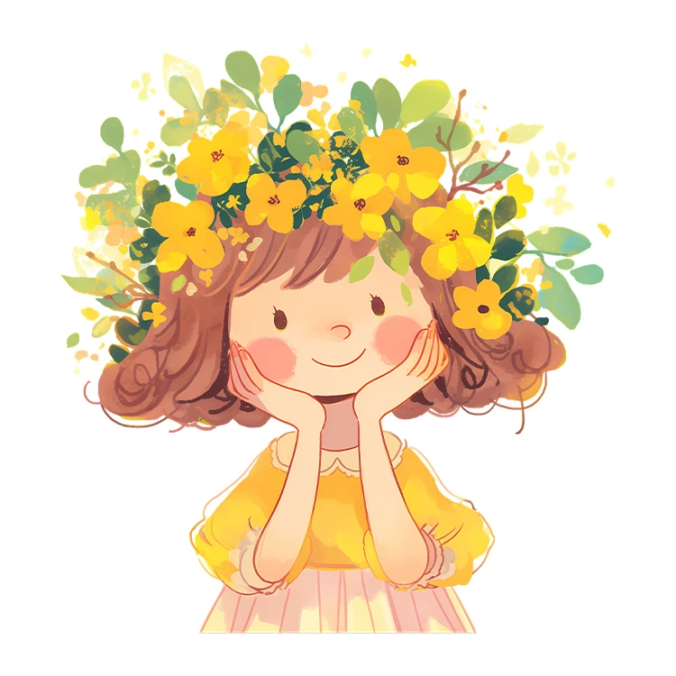 استیکر پارچه و لباس پاد آفرین مدل کارتونی کیوت فانتزی دخترانه کد S5647