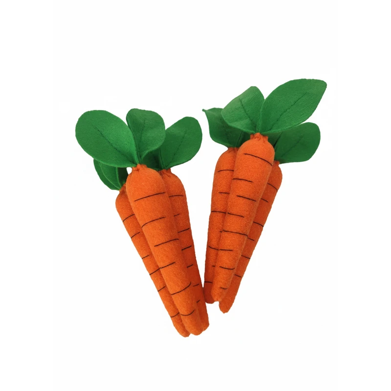 دکوری مدل هویج نمدی مجموعه شش عددی