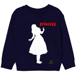 سویشرت دخترانه 27 مدل پرنسس کد H06 رنگ سرمه ای  