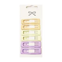 گیره مو دخترانه مدل تق تقی پاستیلی بسته 6 عددی