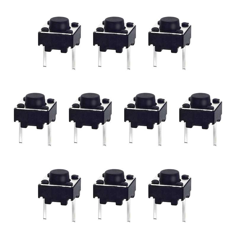 میکرو سوئیچ مدل Vertical-6×6×6-2P بسته 10 عددی میکرو سوئیچ مدل Vertical-6×6×6-2P بسته 10 عددی
