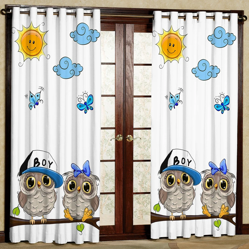 پرده مدل جغد هازان پانچی کد 4472 سایز 140x200 سانتی متر