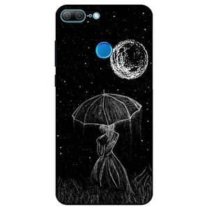 Megafone Girl and Moon 1369 Cover For Honor 9 Lite