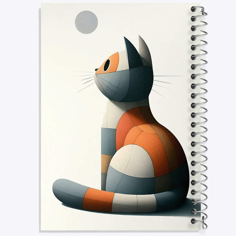 دفتر شطرنجی 50 برگ خندالو طرح گربه (Cat) کد F6205