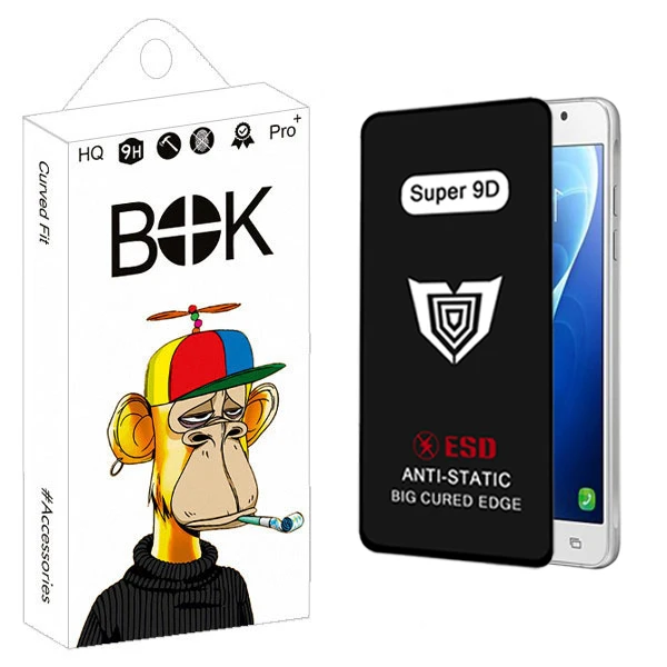 محافظ صفحه نمایش بوک مدل Super 9D مناسب برای گوشی موبایل سامسونگ Galaxy J5 Prime