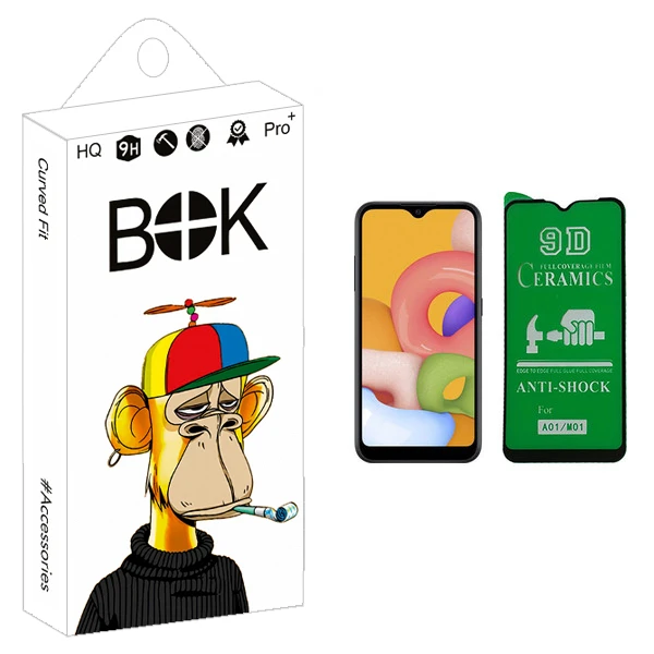 محافظ صفحه نمایش 9D بوک مدل +HD مناسب برای گوشی موبایل سامسونگ Galaxy A01 / M01