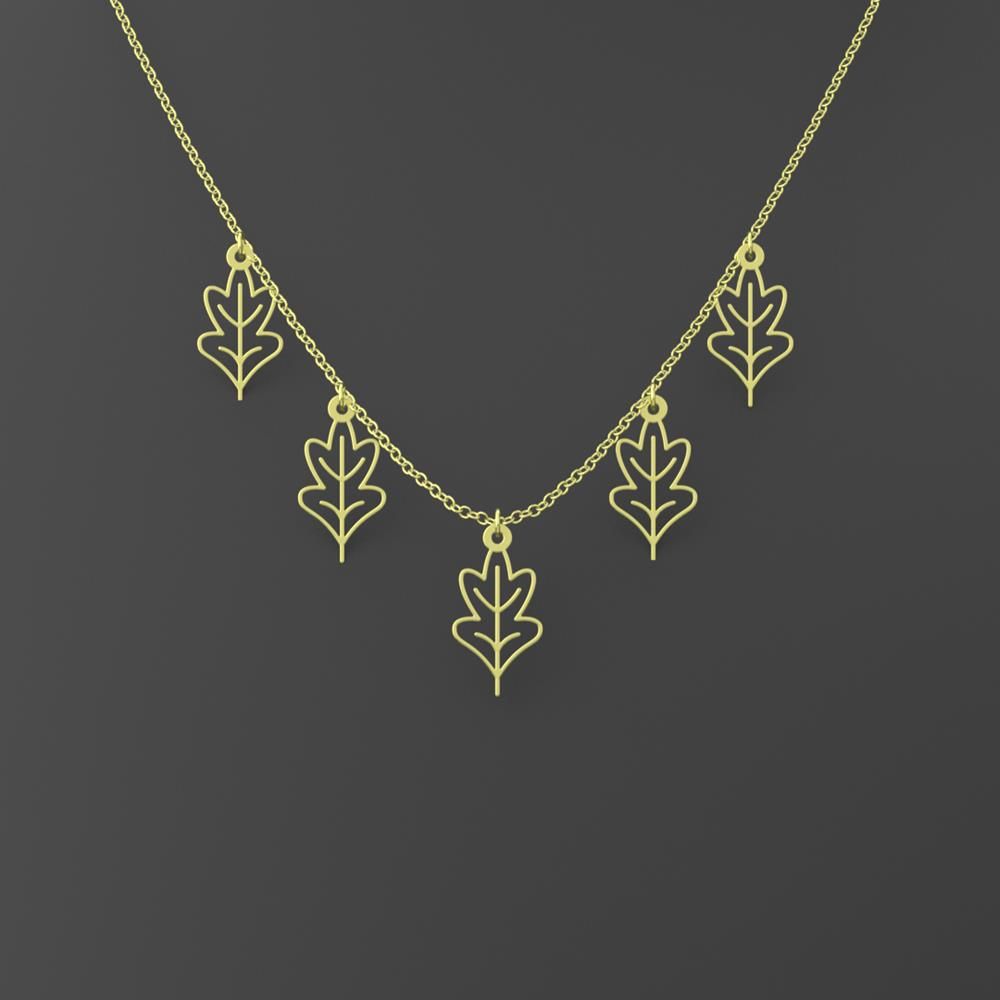 گردنبند طلا 18 عیار زنانه مدوپد مدل برگ کد RNA15863 -  - 4