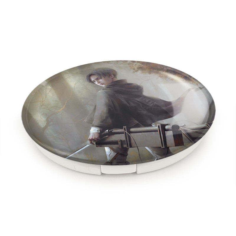 آینه جیبی خندالو طرح لیوای انیمه اتک آن تایتان Attack on Titan مدل تاشو کد 18530