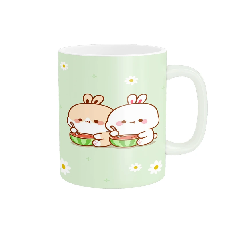 ماگ پادآفرین مدل یلدایی شب یلدا شب چله طرح انار و هندوانه کد p2683