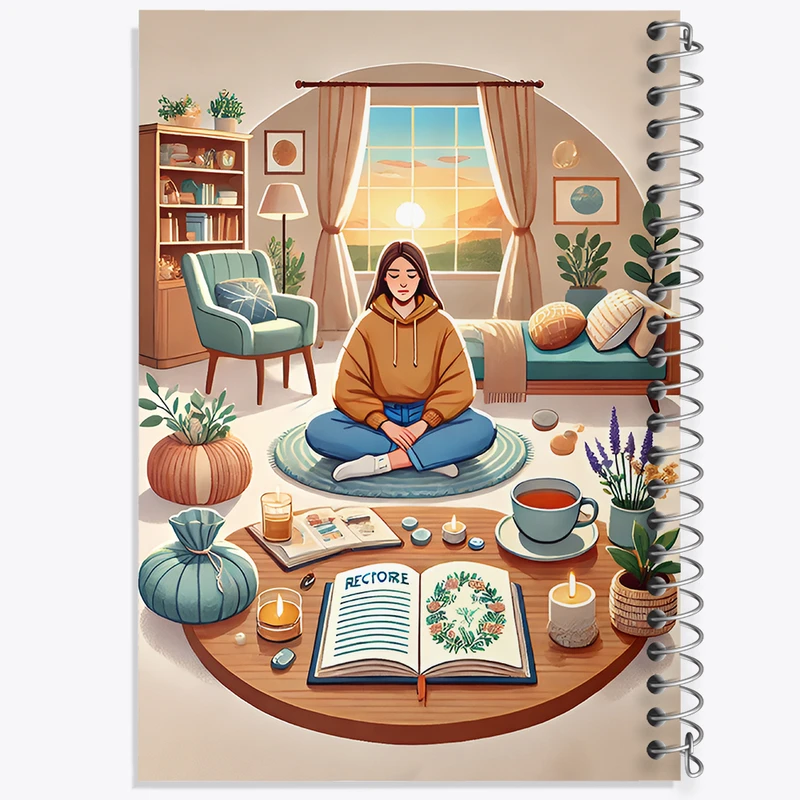 دفتر مشق 100 برگ خندالو طرح مدیتیشن و یوگا کد N5620