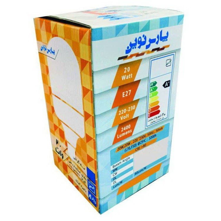 لامپ ال ای دی 20 وات پارس نوین کد P-L 20 پایه E27