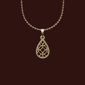 گردنبند طلا 18 عیار زنانه مدوپد مدل هندسی کد W2-1-1279