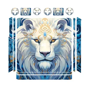 برچسب پلی استیشن ۴ اسلیم مدل lion 03 مجموعه 14 عددی