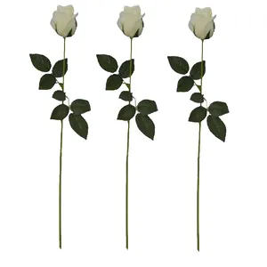گل مصنوعی مدل  رز باکارا  کد 271 بسته 3 عددی