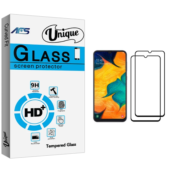 محافظ صفحه نمایش ای اف اس مدل Unique Glass مناسب برای گوشی موبایل سامسونگ Galaxy A30 بسته دو عددی