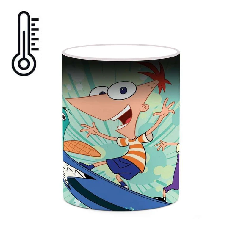 ماگ حرارتی کاکتی مدل کارتون Phineas And Ferb کد mgh22908