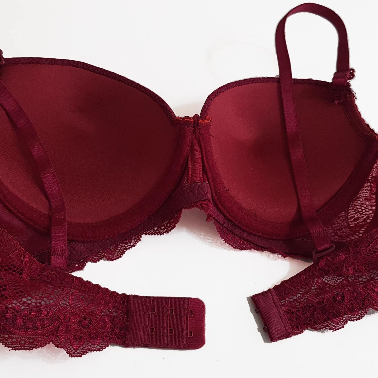 سوتین زنانه پانیذ مدل فنردار پوش آپ کد 4851 رنگ زرشکی -  - 6