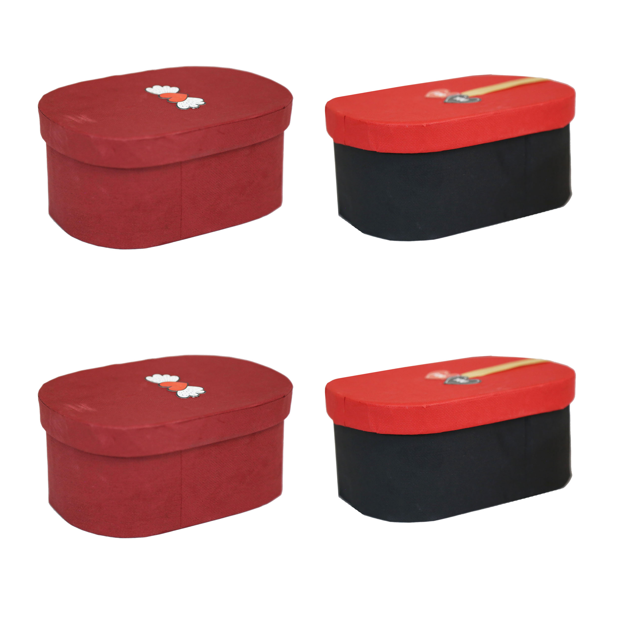 جعبه هدیه مدل بیضی کد NS-101 مجموعه 4 عددی