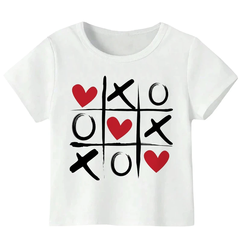 تی‌شرت آستین کوتاه دخترانه مدل W140 طرح دوز