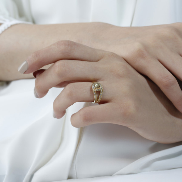 انگشتر طلا 18 عیار زنانه مایا ماهک مدل MR0582