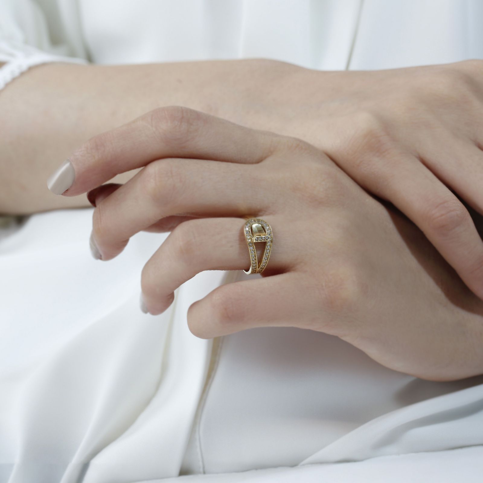 انگشتر طلا 18 عیار زنانه مایا ماهک مدل MR0582 -  - 1