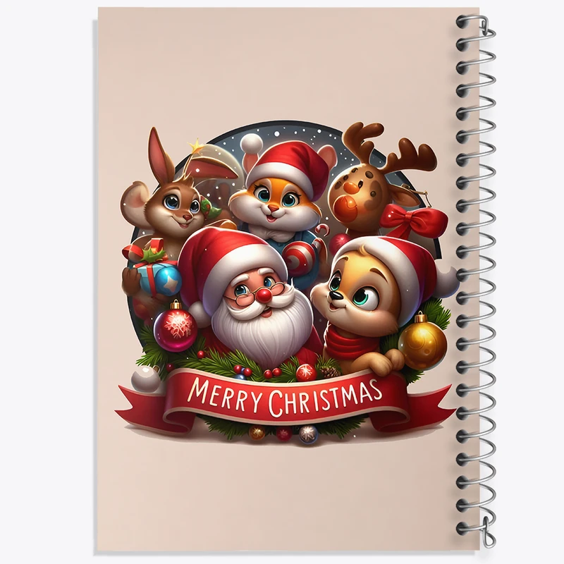 دفتر مشق 50 برگ خندالو طرح کریسمس (Christmas) کد F7496