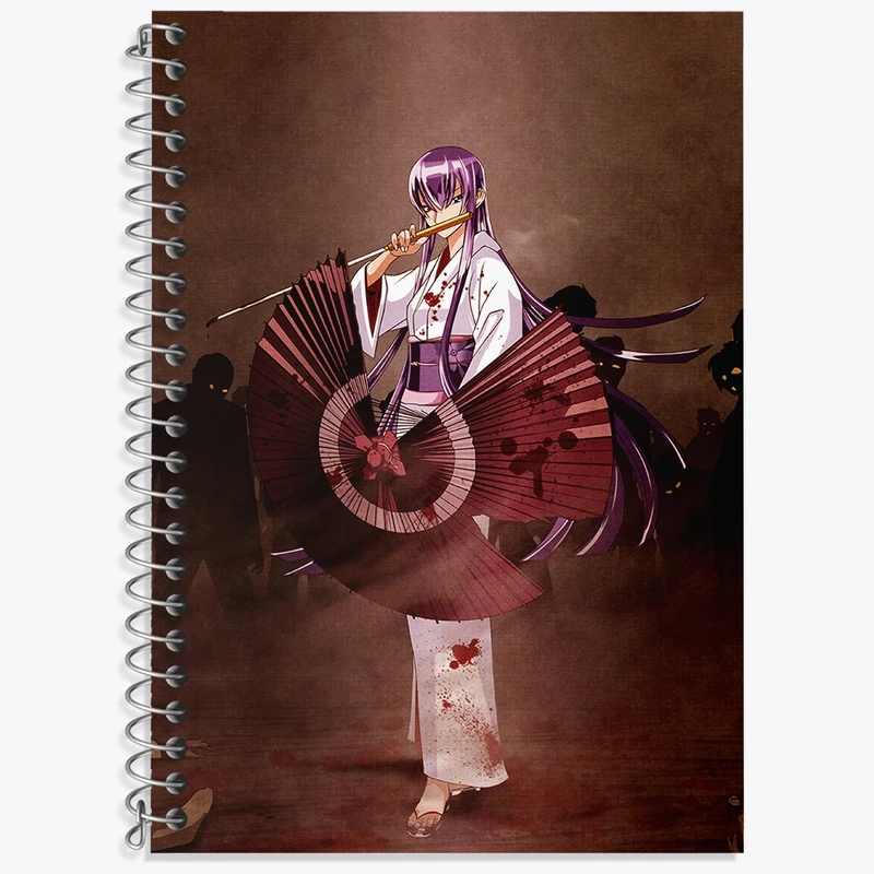 دفتر زبان 50 برگ خندالو مدل دو خط طرح سائکو انیمه دبیرستان مردگان کد 32323