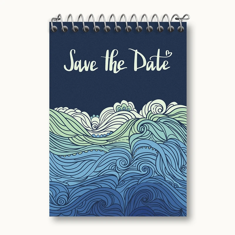 دفتر یادداشت 50 برگ خندالو مدل موج دریا کد N1173