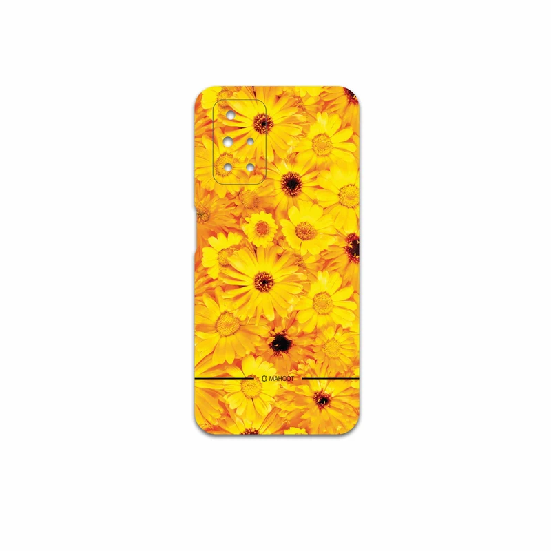 برچسب پوششی ماهوت مدل Yellow-Flower مناسب برای گوشی موبایل شیائومی Redmi 10