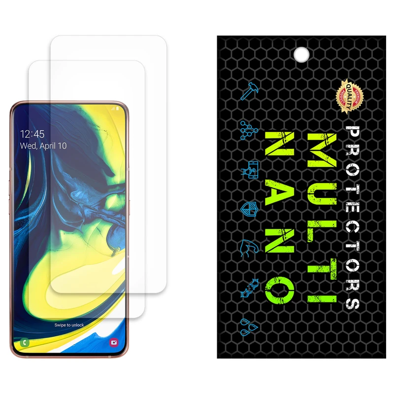 محافظ صفحه نمایش مات مولتی نانو مدل X-S2M مناسب برای گوشی موبایل سامسونگ Galaxy A80 بسته دو عددی
