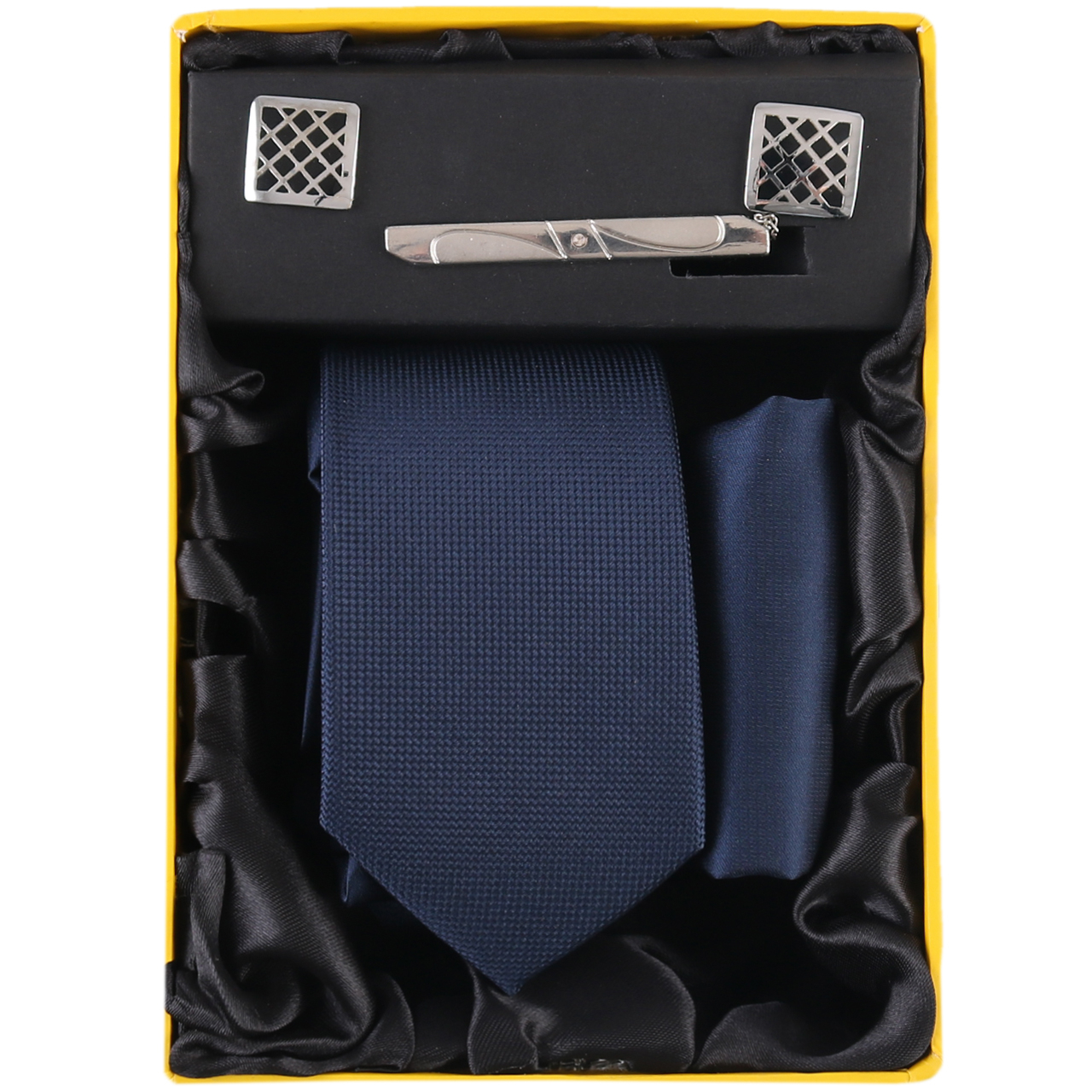 ست کراوات و دستمال جیب و دکمه سردست مردانه فرانکو فروزی مدل F-101809