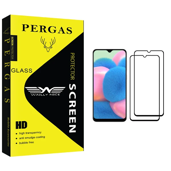 محافظ صفحه نمایش وایلی نایس مدل Pergas Glass مناسب برای گوشی موبایل سامسونگ Galaxy A30s بسته دو عددی
